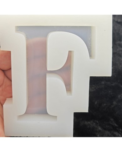 F Harfi Epoksi Beton Mum Kalıp - L Boy