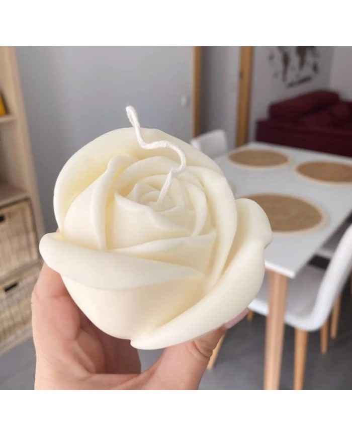 Beton ve Mum Kalıbı Gül Kalıbı 10x8 cm - Kod: 1225