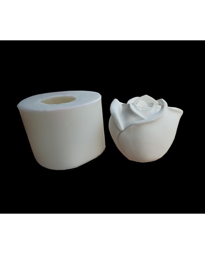 Beton ve Mum Kalıbı Gül Kalıbı 10x8 cm - Kod: 1225