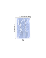 Kafatası, Bıçak ve Çiçek Şekilli Reçine Epoksi Hobi Silikon Kalıp - Kod: 1098