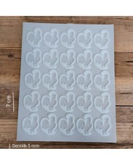 Denizli Horozu Modeli - Magnet Epoksi Beton Silikon Kalıp ( 25'li )