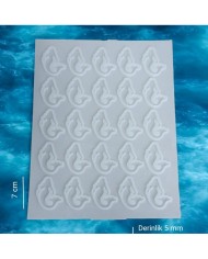 Deniz Kızı Modeli - Magnet Epoksi Beton Silikon Kalıp ( 25'li )