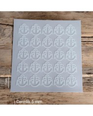 Çapa Modeli - Magnet Epoksi Beton Silikon Kalıp ( 25'li )