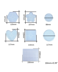 Kalp Şekli Reçine Epoksi Hobi Silikon Kalıp - Kod: 1173