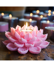 Büyük Lotus Model - Silikon Mum Kalıbı - Kod:1184