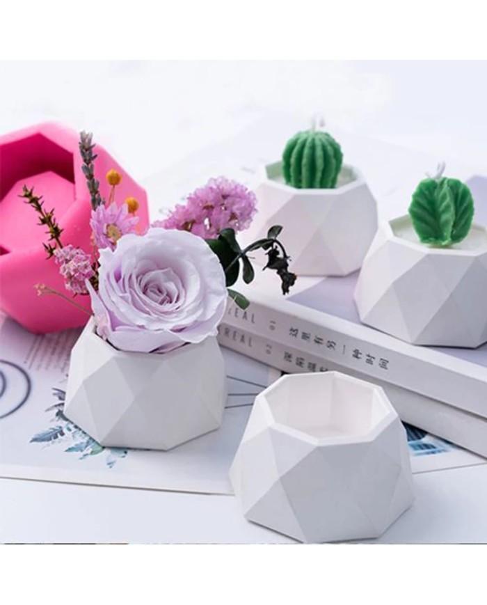 Şamdanlık ve Sukulent Saksı Kalıbı - Beton Reçine Epoksi Hobi Silikon Kalıbı