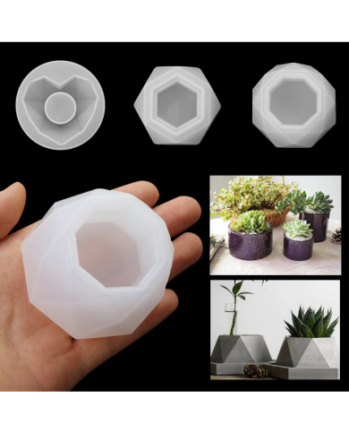 Şamdanlık ve Sukulent Saksı Kalıbı - Beton Reçine Epoksi Hobi Silikon Kalıbı
