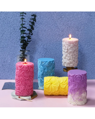 Kelebek Sütunlu Mum Kalıbı- Hobi Silikon Kalıbı Kod:1192