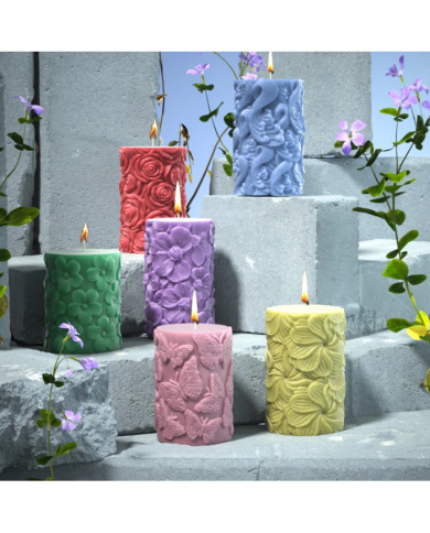 Kelebek Sütunlu Mum Kalıbı- Hobi Silikon Kalıbı Kod:1192