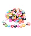 Polyester M&M Kolye Ucu - 10 Adet Mix Renk