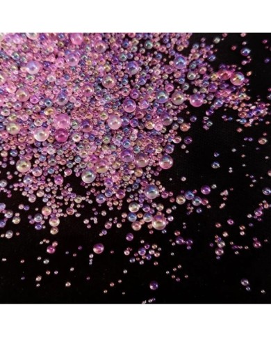 Pembe Rengi Uçan Baloncuk Cam Boncuk Deliksiz 10 Gr