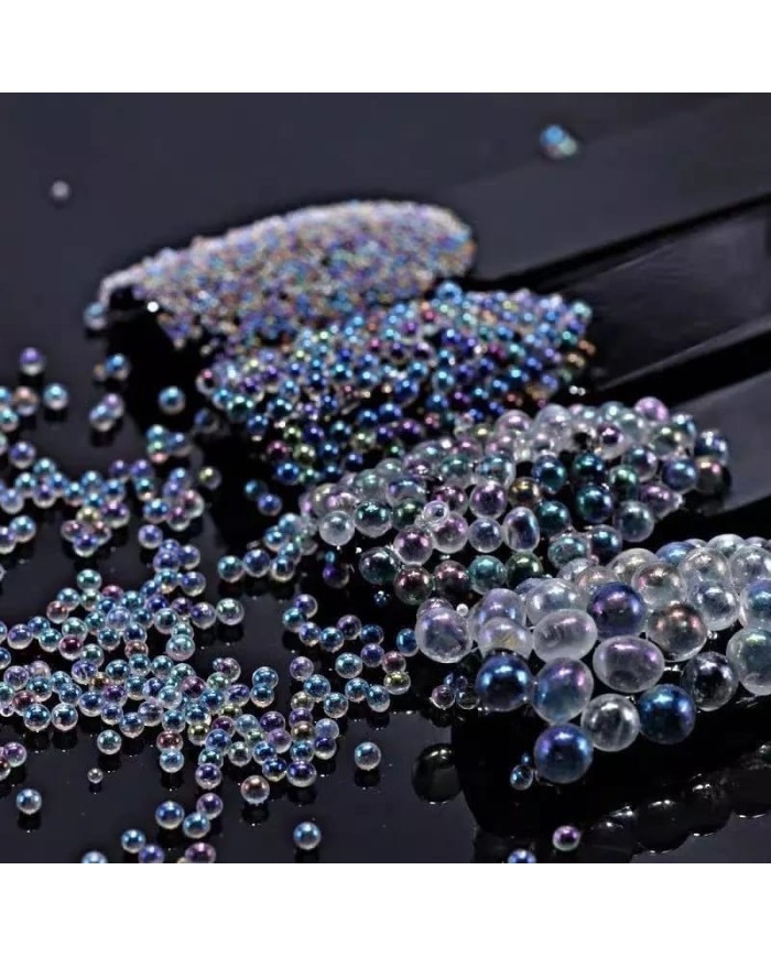 Mor Renk Uçan Baloncuk Cam Boncuk Deliksiz 10 Gr