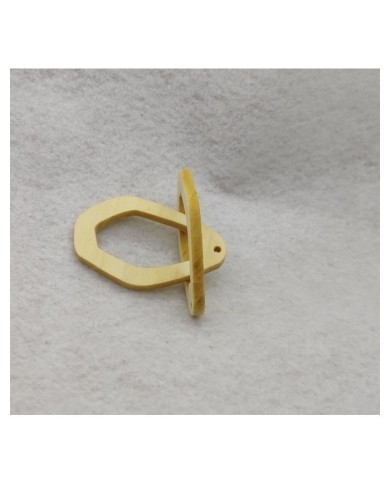 Ahşap Kolye Ucu - Geometrik Damla