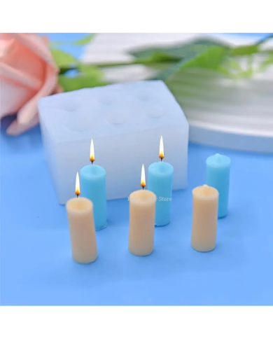 6 lı Kore Tarzı Mum Kalıbı - Hobi Silikon Kalıbı - Kod: 1201