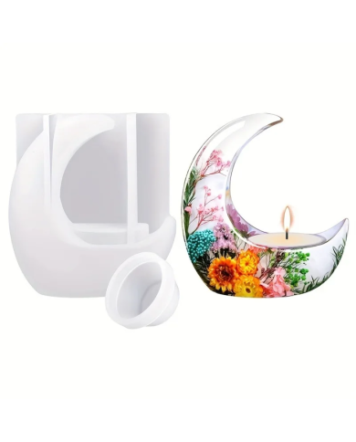 Ay Şekli Epoksi Reçine Silikon Kalıp Kod:1204