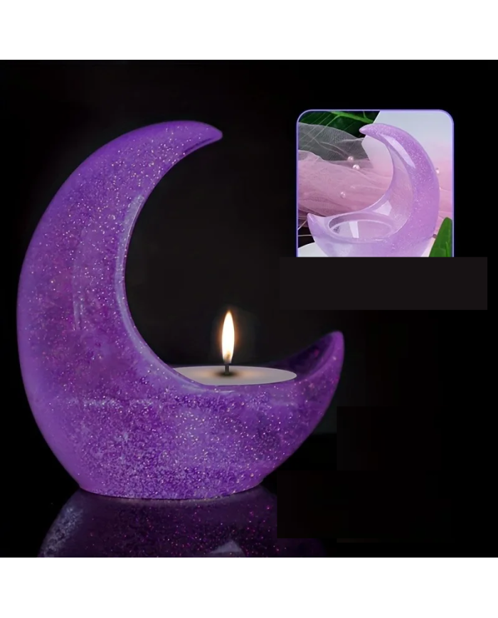 Ay Şekli Epoksi Reçine Silikon Kalıp Kod:1204