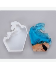 Deniz Dalgası Epoksi Reçine Silikon Kalıbı - Hobi Silikon Kalıbı -Kod:1220