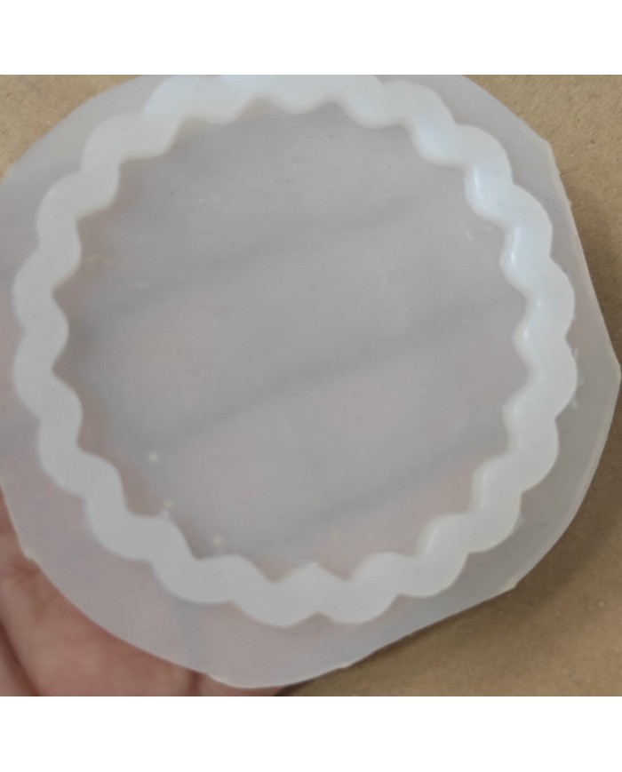 1 Adet - Reçine Epoksi Tırtıklı Magent Kalıp - Kod: