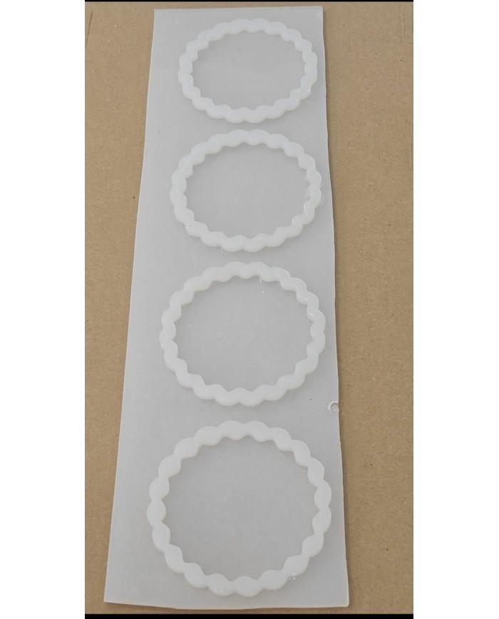 1 Adet -4lü Reçine Epoksi Tırtıklı Magent Kalıp - Kod: