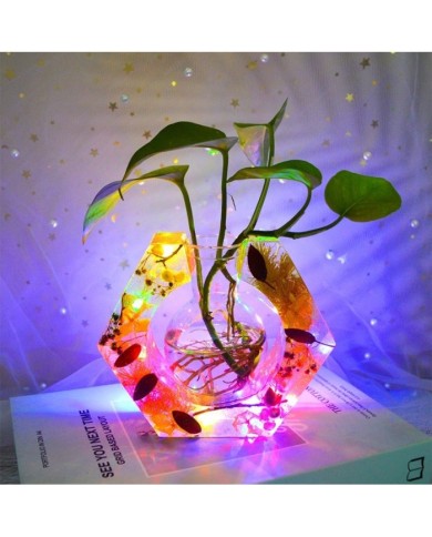 Altıgen Vazo Epoksi Kalıbı - Hobi Silikon Kalıbı - Kod: 1210