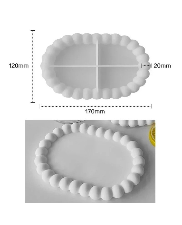 Bubble Tabak Epoksi Beton Reçine Silikon Kalıbı - Kod: 1028