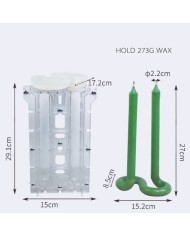 2 Uçlu Mika Mum Kalıbı - Kod: