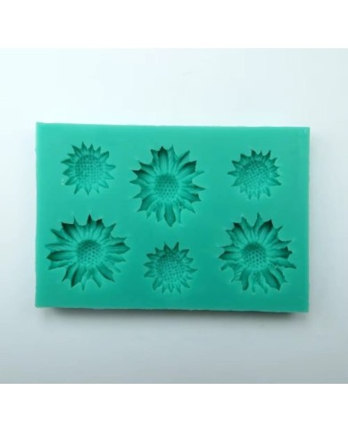 Günebakan 6'lı Çiçek Epoksi ve Beton Silikon Kalıp - Kod: