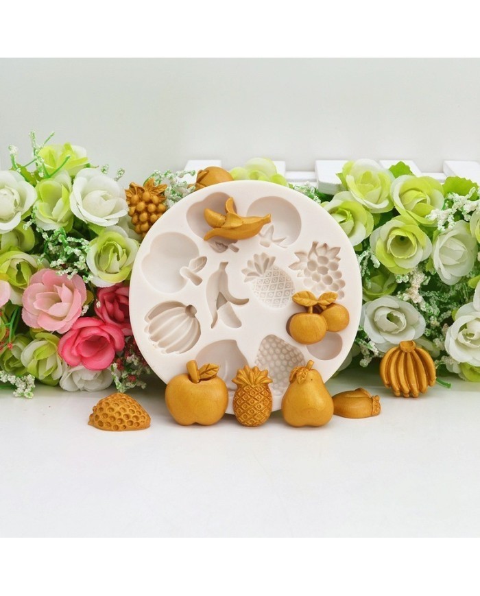 10'lu Meyve Desenli Epoksi Beton ve Mum Kalıbı - Kod: 1131B