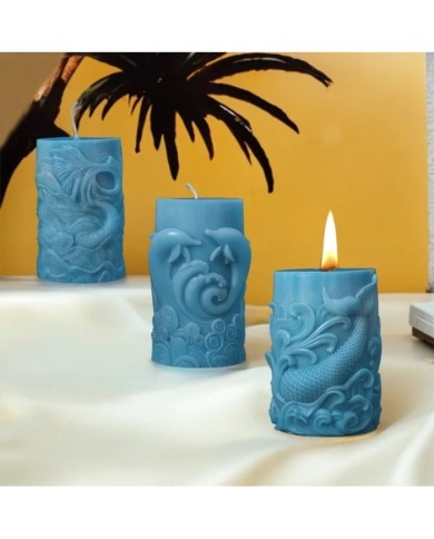 Denizaltı Masalı Epoksi Mum ve Beton Kalıbı - Kod: 1084C