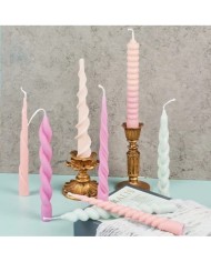 Pimli Örgü Şamdan Mum Kalıbı - Hobi Silikon Kalıbı -Kod:1255F