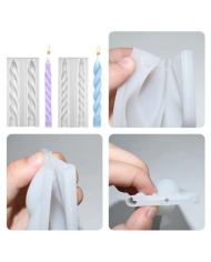 Pimli Şamdan Dal Mum Kalıbı - Hobi Silikon Kalıbı -KOD 1255C