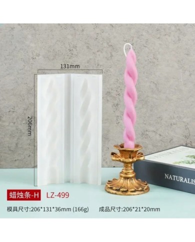 Pimli Şamdan Sık Örgü Mum Kalıbı - Hobi Silikon Kalıbı -KOD 1255D  175GR