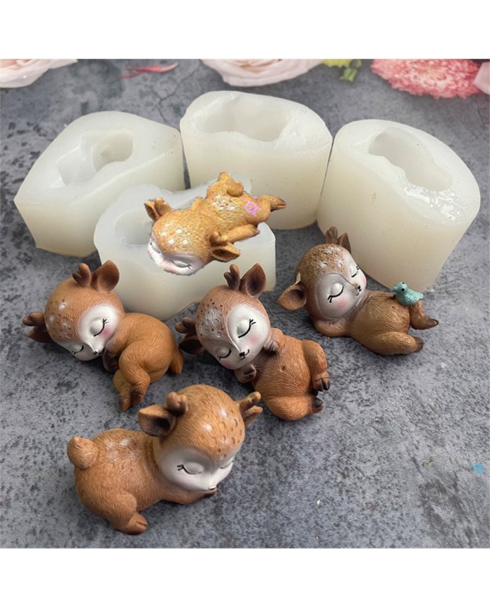 Sevimli geyik figürü Yan Yatan Model Kod M2