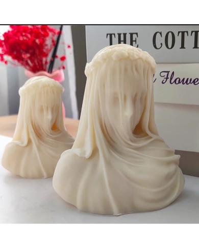 Peçeli Kadın Mum Silikon Kalıbı 8,5 cm - Kod:1100B