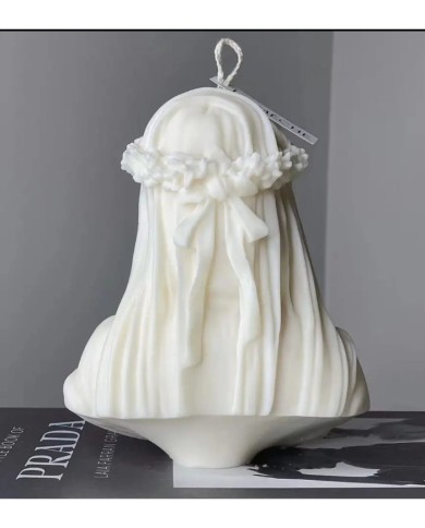 Peçeli Kadın Mum Silikon Kalıbı 8,5 cm - Kod:1100B