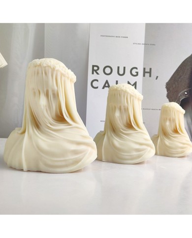 Peçeli Kadın Mum Silikon Kalıbı 8,5 cm - Kod:1100B