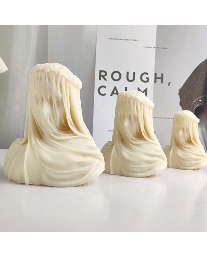 Peçeli Kadın Mum Silikon Kalıbı 8,5 cm - Kod:1100B