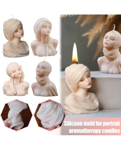 Kızıl Goncalar Örtülü Kadın Mum Beton Silikon Kalıp Kod 1257C