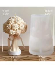 3D Gül Buketi Mum Silikon Kalıp -, Şakayık, Gül ve Çiçek Kümesi Reçine Kalıbı, Sevgililer Günü Hediyesi-Kod: 1260A