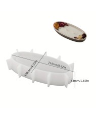 Tekne Model Mum Silikon Kalıp 22cm - Oval Kase, Tekne, Epoksi Reçine ve Alçı Kalıbı-Kod: 1266