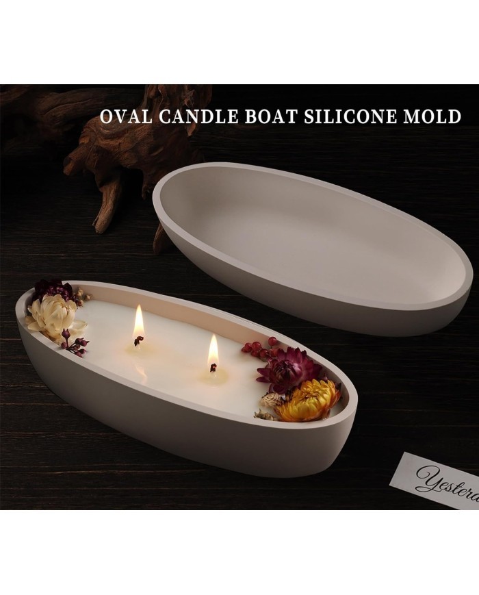 Tekne Model Silikon Kalıp 30cm - Oval Kase, Tekne, ve Beton Kalıbı-Kod: 1267