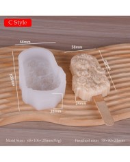 Magnum Dondurma Mum Kalıbı - Hobi Silikon Kalıbı -Kod:1269