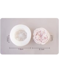 Katmerli Gül Çiçeği Epoksi Mum ve Beton Kalıbı - Kod: 1277