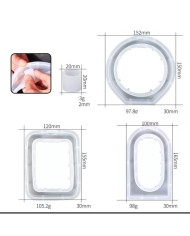 Oval İçi Boş Beton Saksı Kalıbı - Hobi Silikon Kalıbı -Kod:511