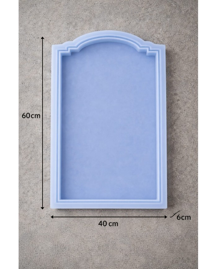 40x60 cm Büyük Kemerli Silikon Kalıp (6 cm Derinlik) - Beton, Alçı ve Epoksi İçin Dekoratif Kalıp