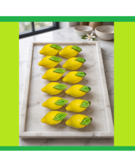 Gerçekçi Limon Şekilli Silikon Pasta, Çikolata ve Sabun Kalıbı - 12 Bölmeli
