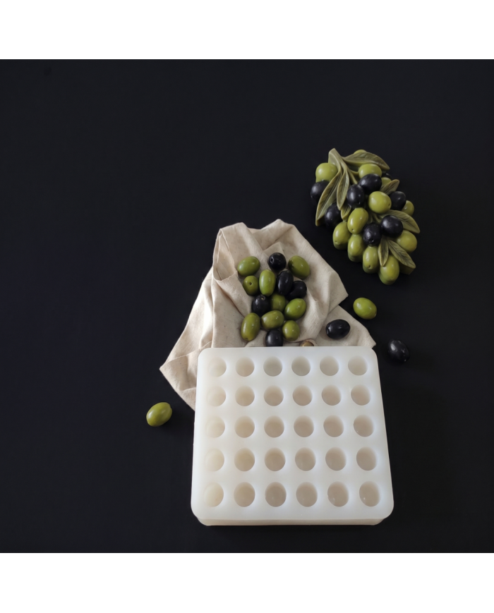 72'li  2cm Gerçekçi Zeytin Silikon Kalıbı - Salkım Sabun, Mum ve Epoksi İçin Çoklu Döküm