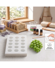 15'li 3.3cm Silikon Üzüm Tanesi Döküm Kalıbı - Kolay Çıkan Esnek Yapı