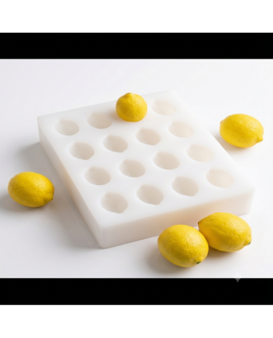 20'li İri Boy Limon Silikon Kalıp (6x4 cm) - Sabun, Mum ve Kokulu Taş Kalıbı
