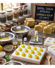 12'li Yapraklı Limon Tasarımlı Silikon Kalıp  – Doğal Sabun, Mum ve Butik Tatlı Kalıbı